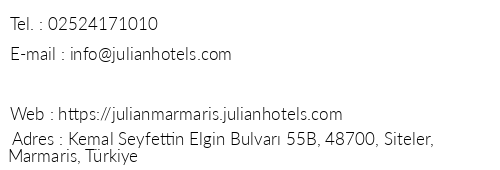 Julian Marmaris telefon numaralar, faks, e-mail, posta adresi ve iletiim bilgileri